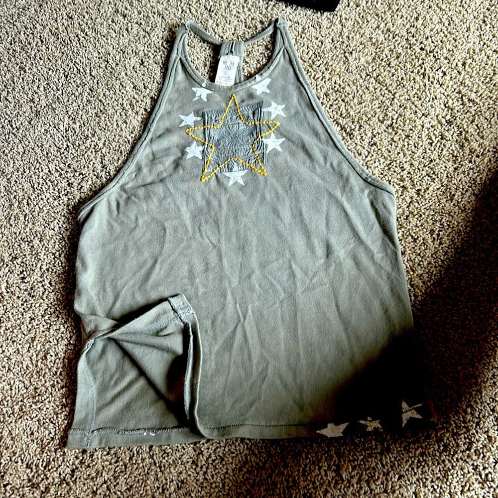 We the Free cute tank top. Army green. Size  XS